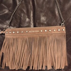 Michael Kors Tan Fringe Crossbody Bag